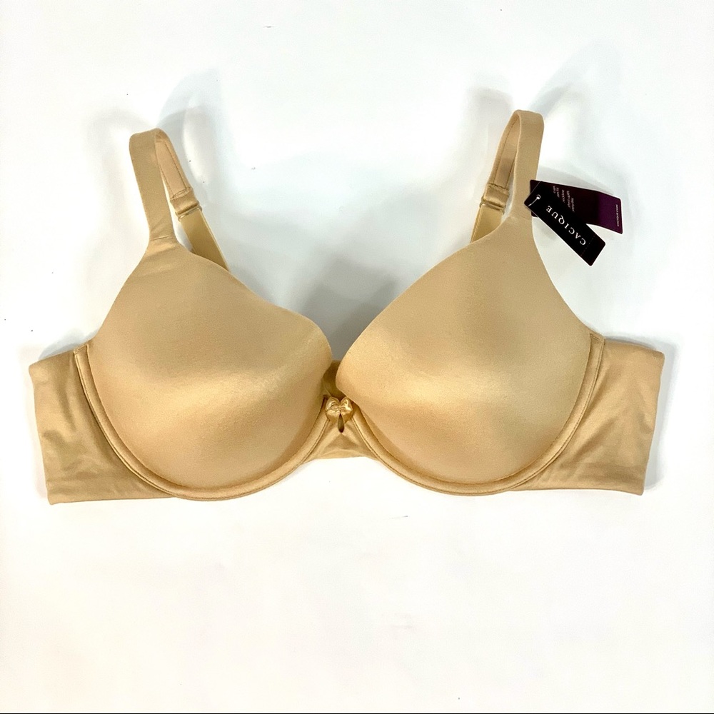 Cacique Beige Intuition Uplift Plung Bra 46C